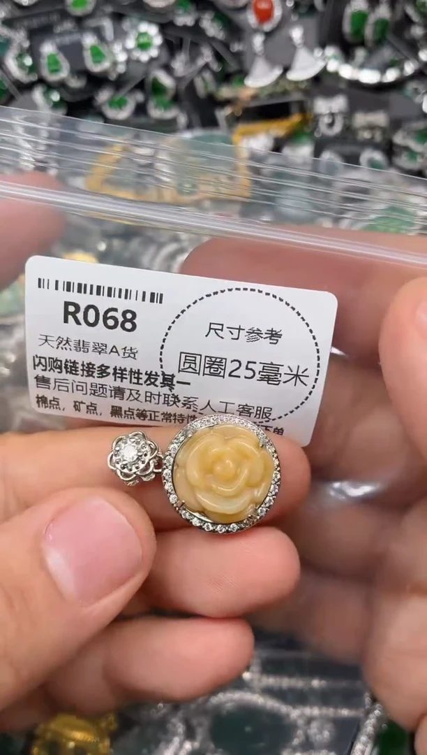 翡翠未镶嵌颈饰R068吊坠