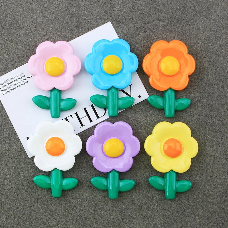 新款萌宠加油鸭冰箱贴美丽六瓣花汽车装饰挂件手机壳支架贴