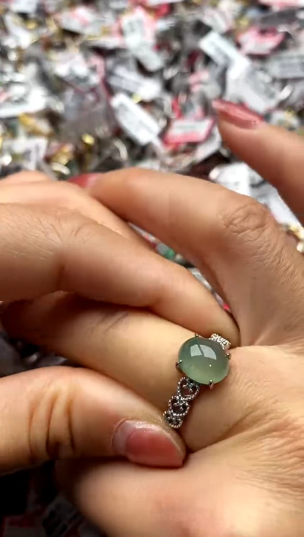 【闪购商品】翡翠戒指银S925镶嵌11111111    0