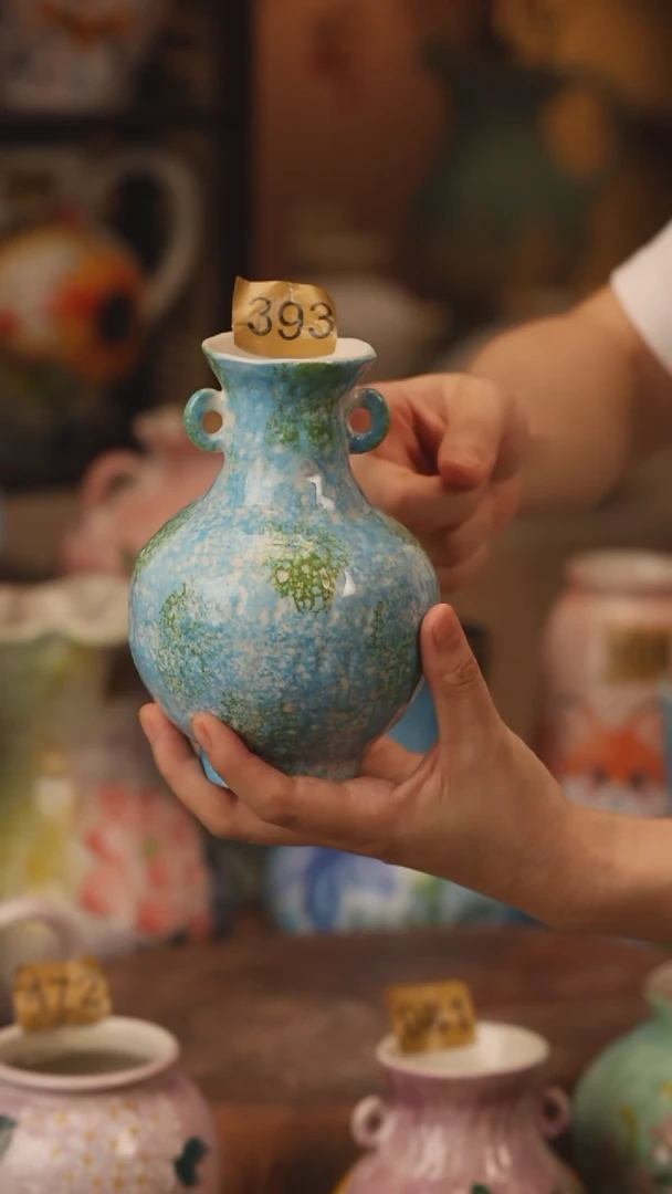 陶瓷393景德镇设计师手作花器摆件侘寂风