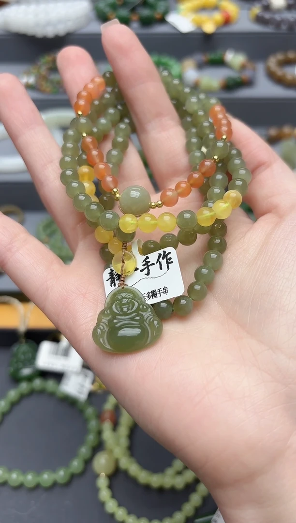 颈饰未镶嵌和田玉天然和田玉晴水毛衣链手链两用款