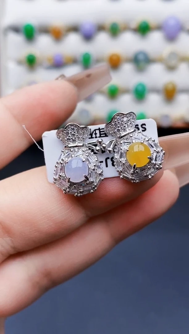 银S925镶嵌戒指翡翠1068