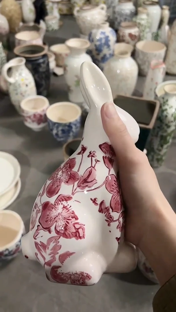 【闪购商品】陶瓷陶瓷花盆高cm内口cm