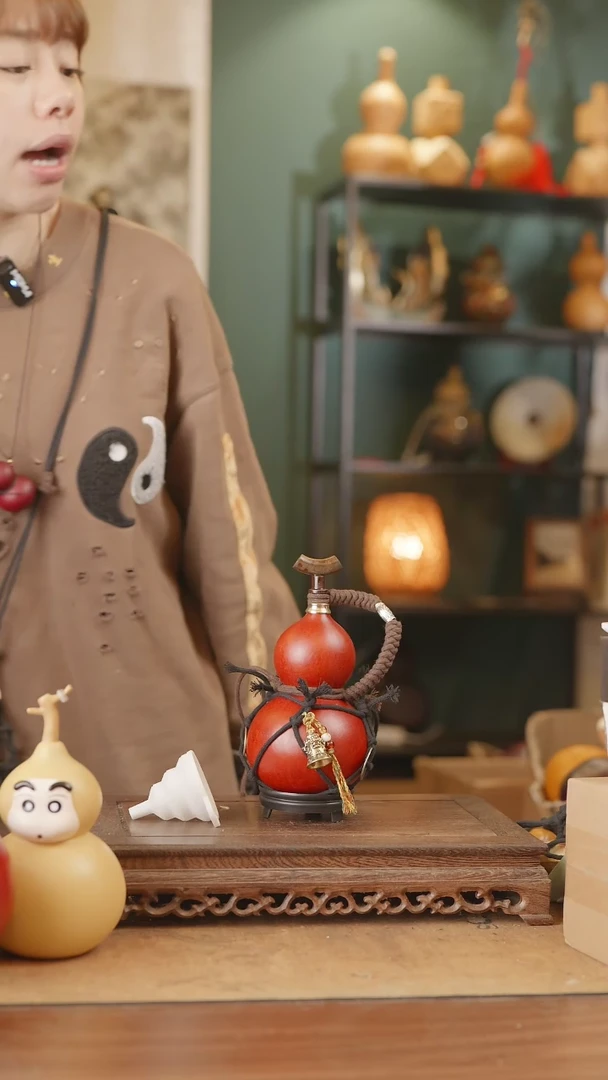 【闪购商品】119号精品天然大漆工艺防渗内胆酒葫芦~