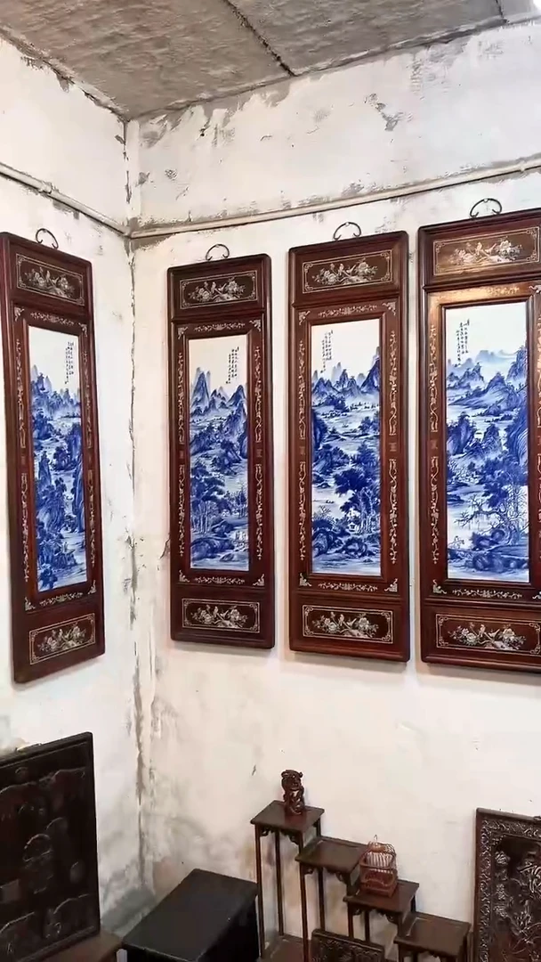 【闪购商品】瓷片瓷版一米2高四条屏风8889889