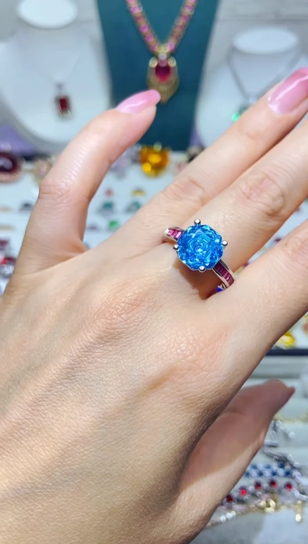 银S925镶嵌耳饰紫晶1