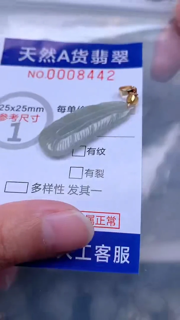 翡翠未镶嵌吊坠(不含链)1