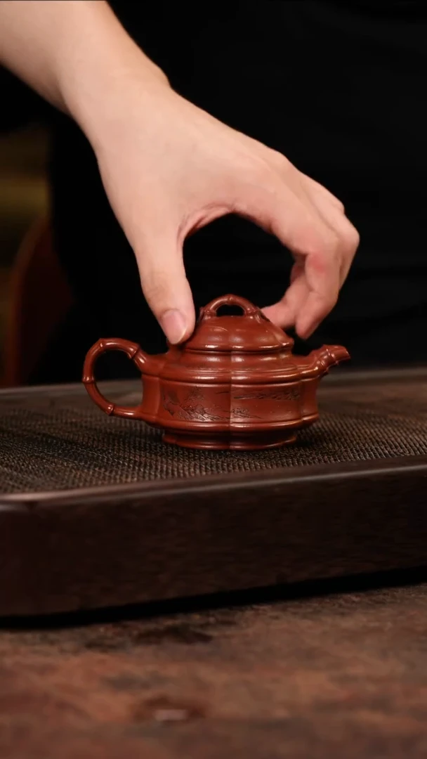 茶壶紫砂海棠竹鼓