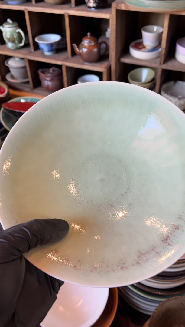 【闪购商品】瓷片274窑变桐花斗盘菜盘