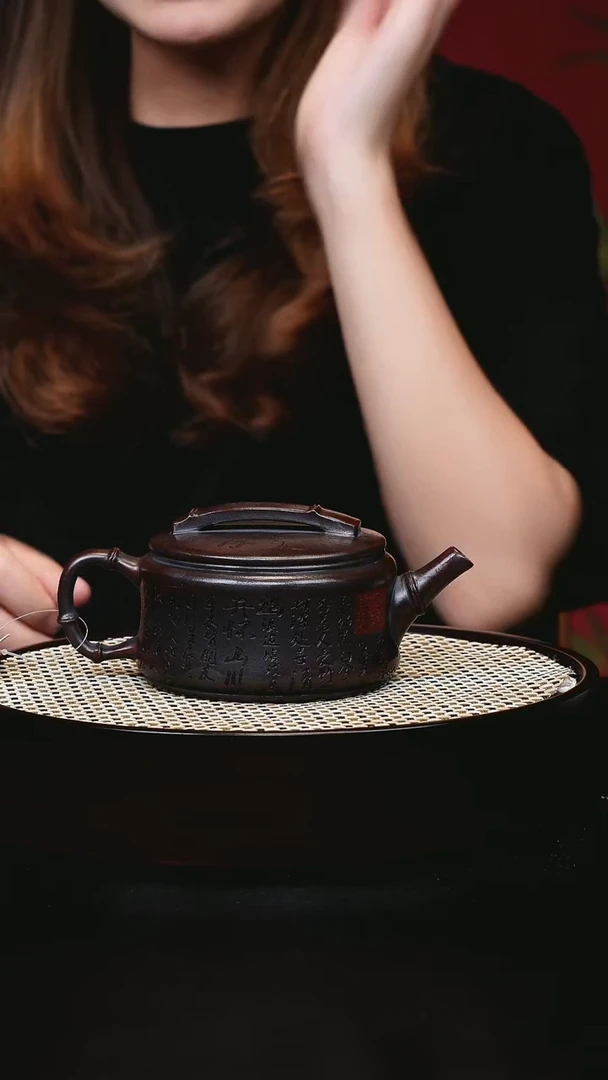 茶壶紫砂铁血竹节汉瓦