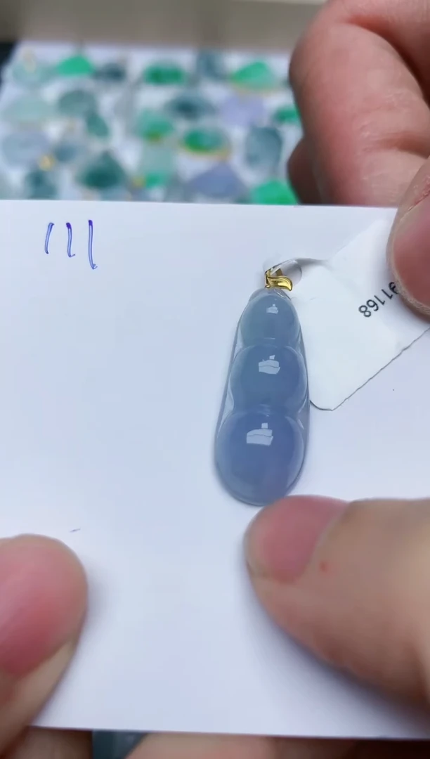 【闪购商品】翡翠颈饰18K金镶嵌天然翡翠A货