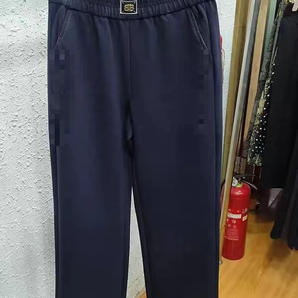 加绒牛仔裤女士直筒休闲裤女