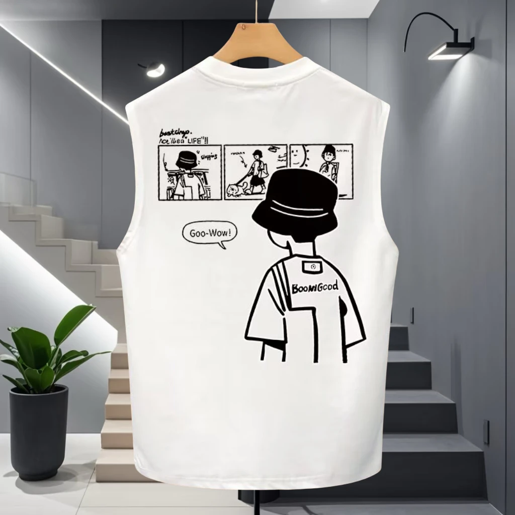 2025潮牌新款背心卡通休闲帅气精致小众流行设计感高质量舒适纯棉
