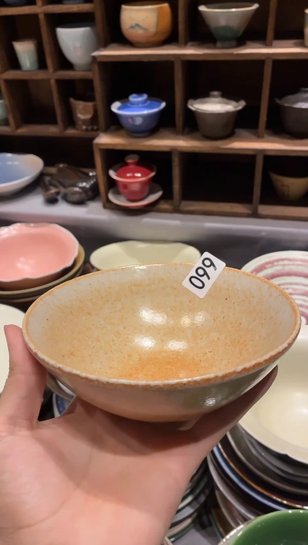 瓷片º**?99志野手工圆口碗1个