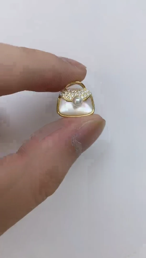 海水珍珠银S925镶嵌颈饰