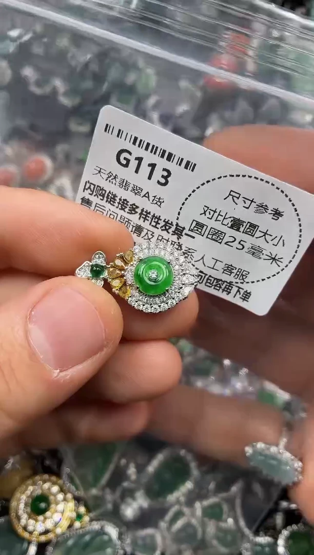 颈饰未镶嵌翡翠G113吊坠