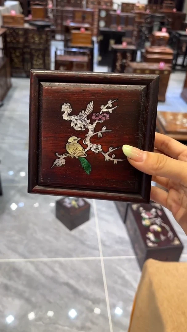 木喜鹊登梅方形抽拉盒2