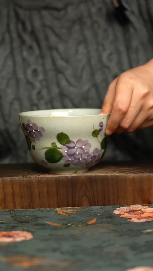 杯釉下彩手工手绘同款陶器