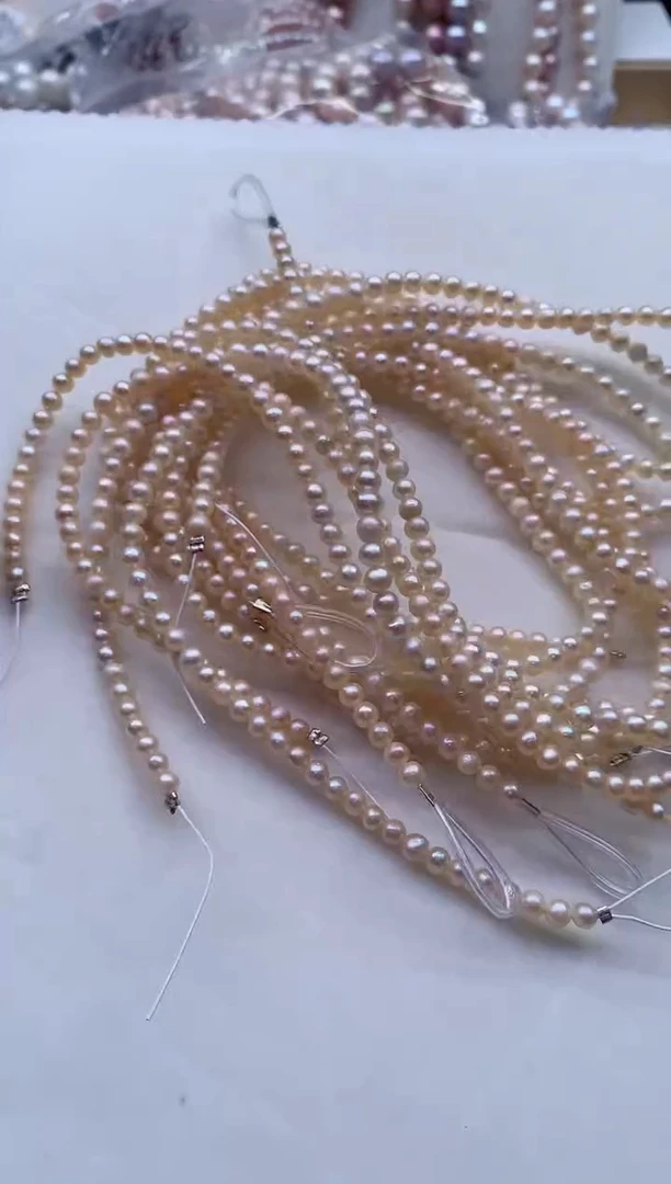 未镶嵌淡水珍珠裸珠无扣头多样性发其一，非无暇