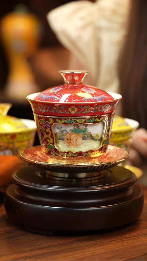 旋转盖碗 双非遗大师作品