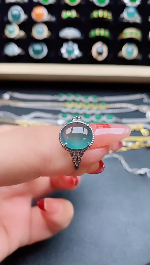 【闪购商品】翡翠戒指银S925镶嵌5080550