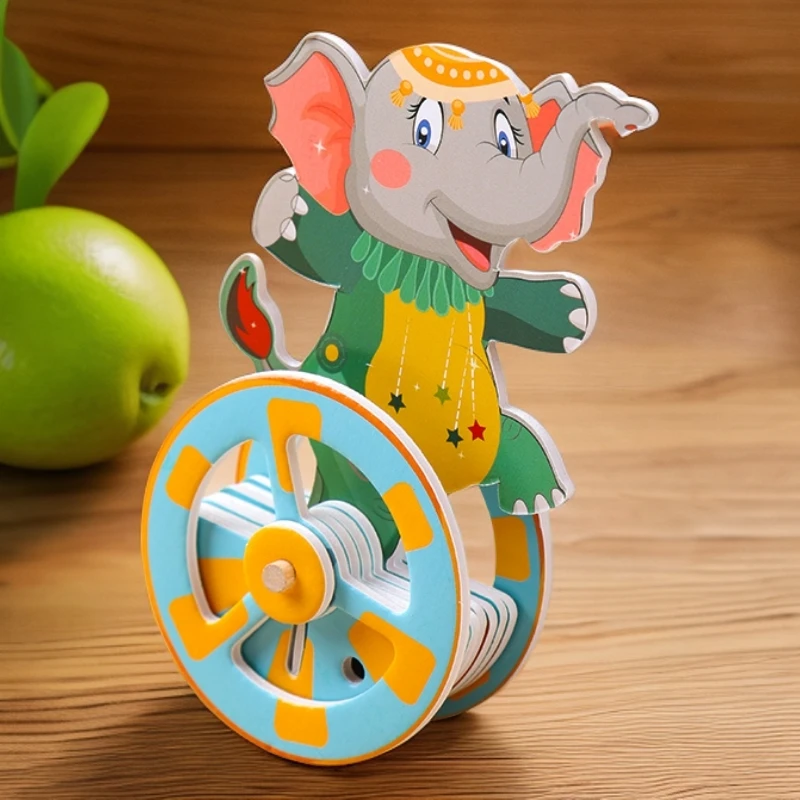 科技小制作幼儿园创意手工自制不倒翁diy材料包杂技小象趣味玩具
