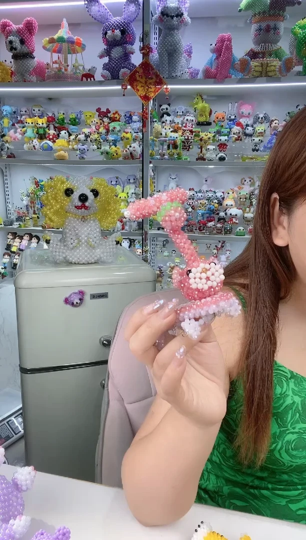 玻璃2846卡4水晶草莓熊滑板车材料包1套