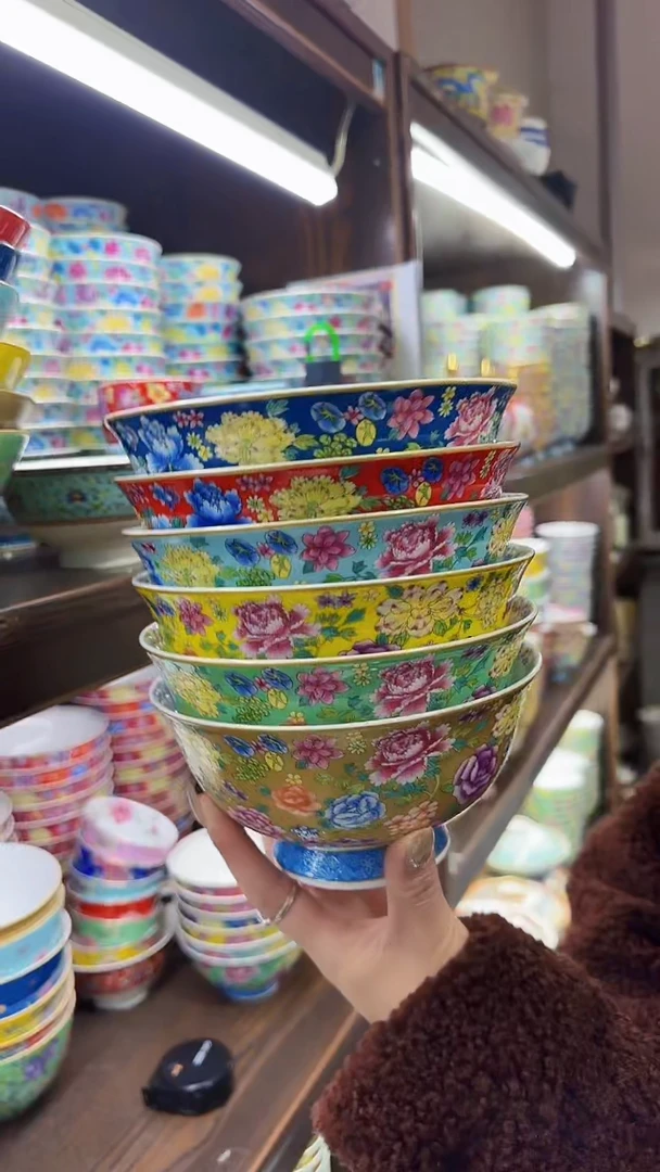 【闪购商品】瓷片 6英寸面碗6个 景德镇陶瓷【秦坊