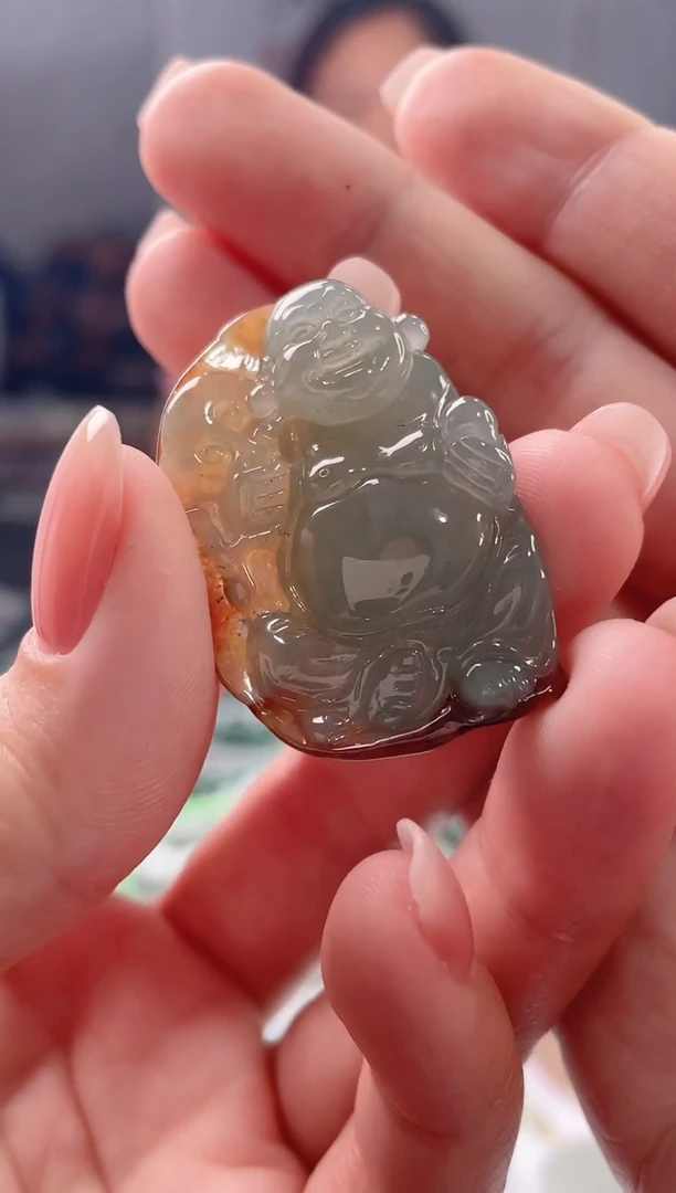 翡翠未镶嵌吊坠(赠链)佛公