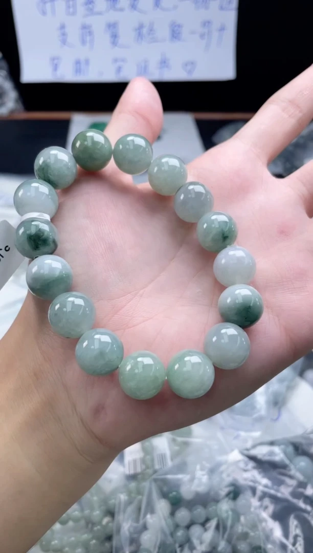 未镶嵌定制翡翠珠串