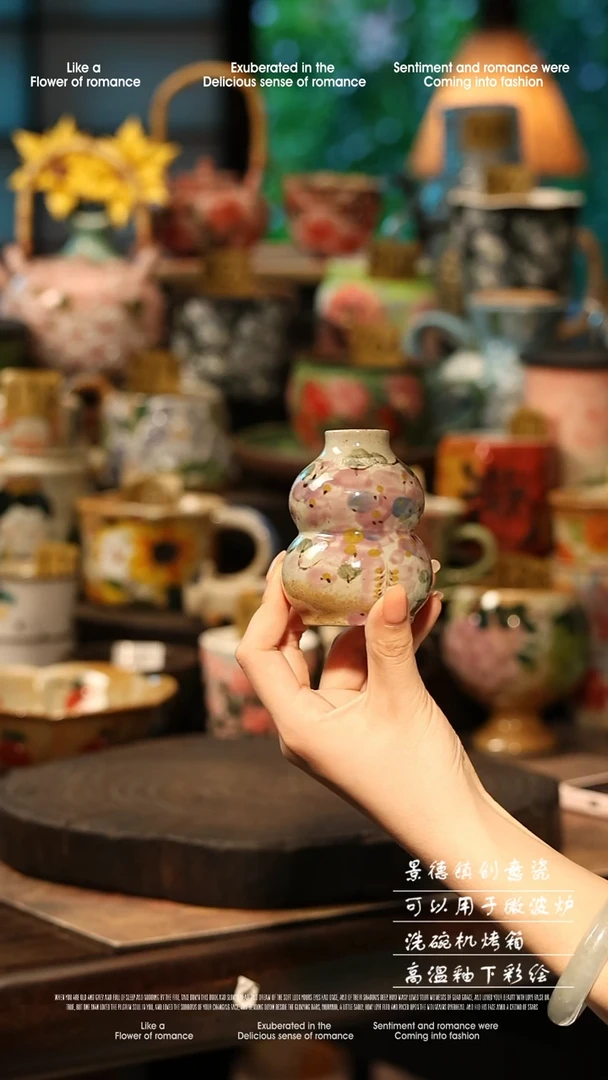 陶瓷景德镇高温釉下彩手工手绘款式