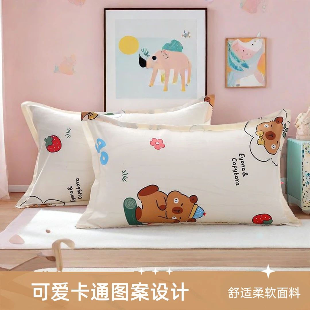 【秋冬特价】枕头枕套单双人通用枕头皮宿舍成人家用1个48*74