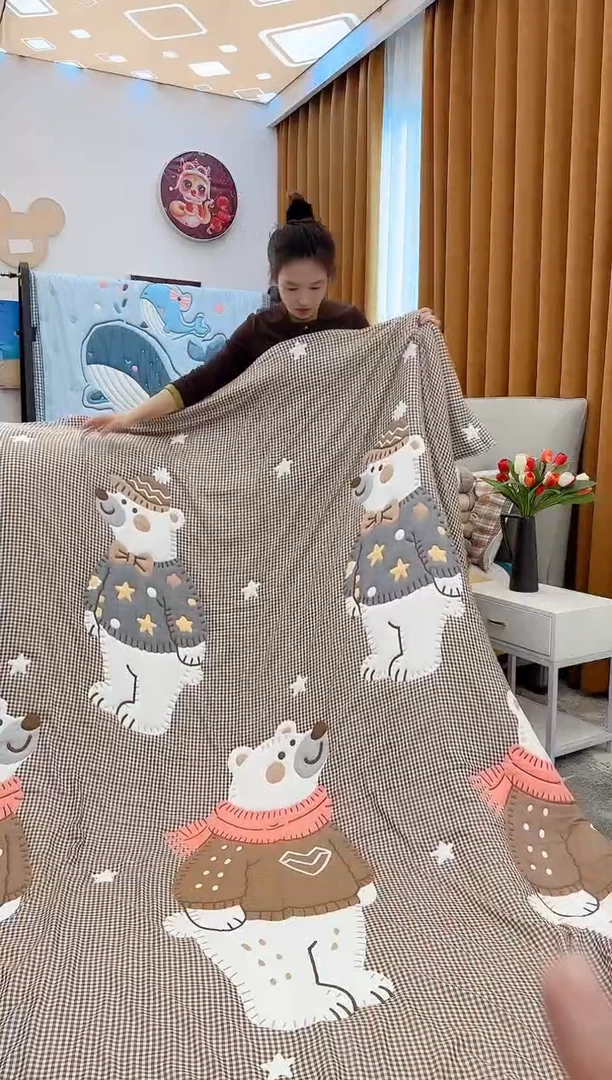 棉质花三只熊-200x230