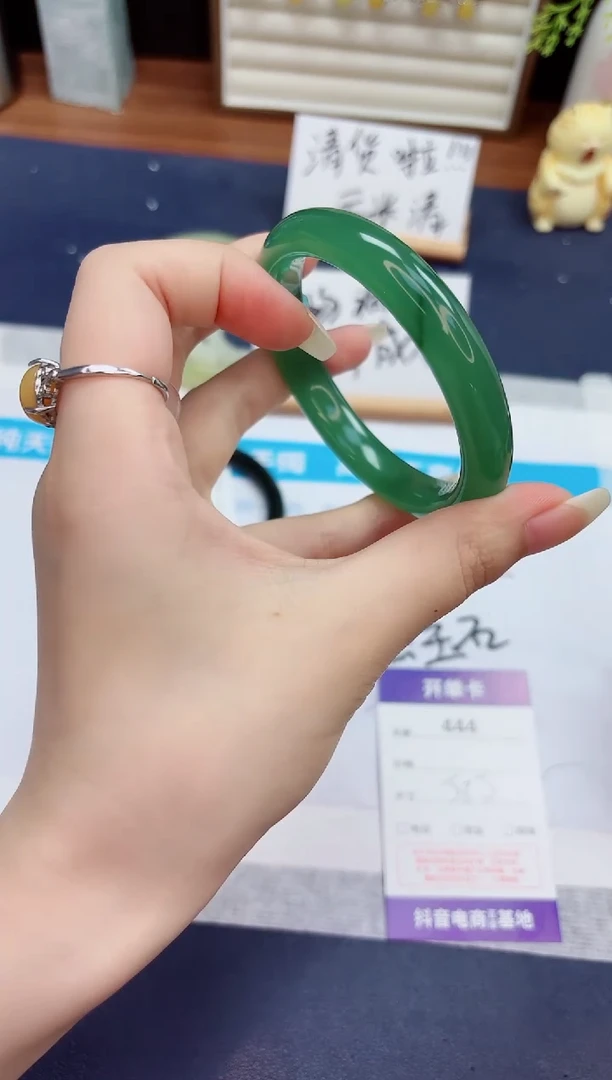 石英质玉手镯未镶嵌444-东陵玉-圈口58