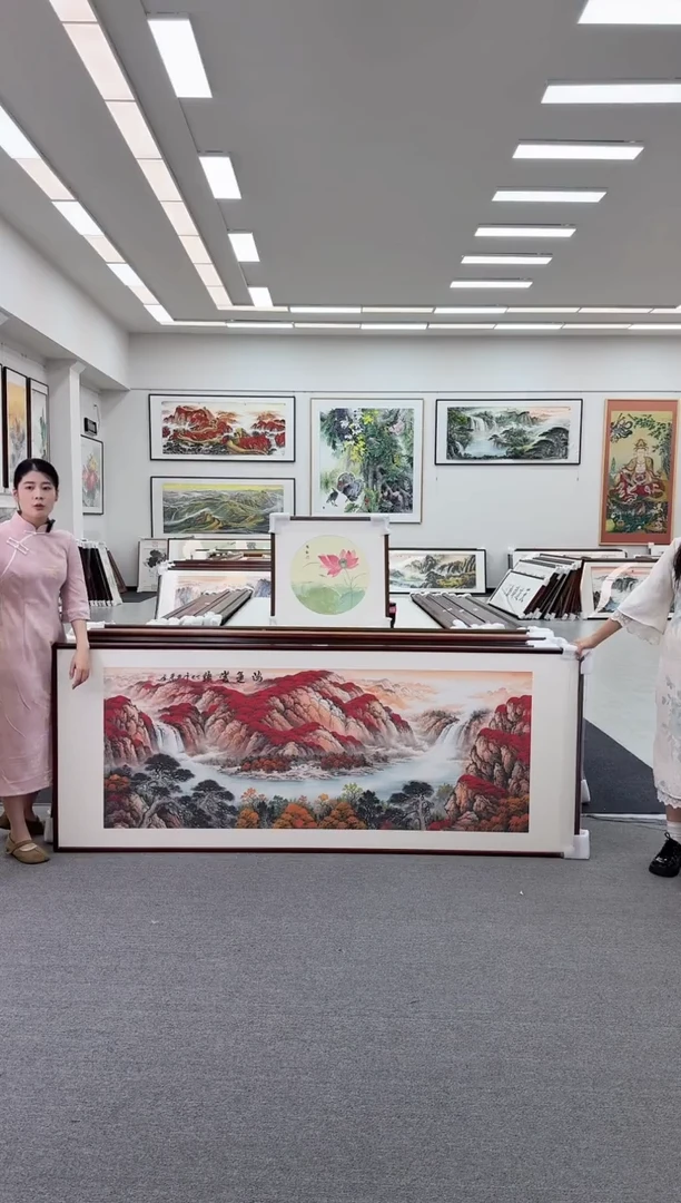 国画手绘 鸿运当头 219*88