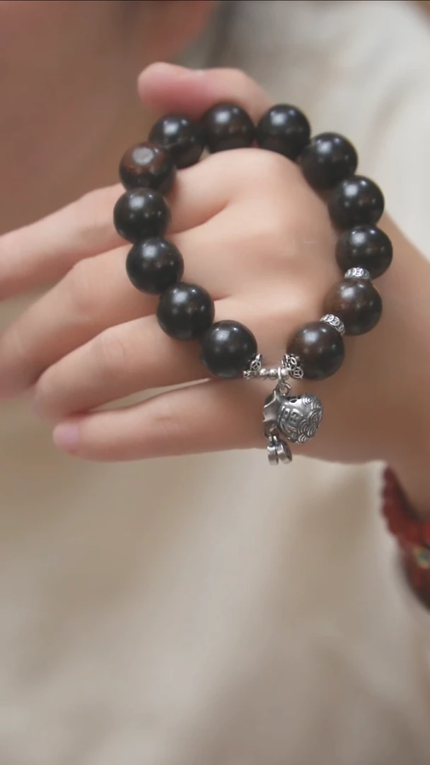 无925银珠宝奇石手串黄14+