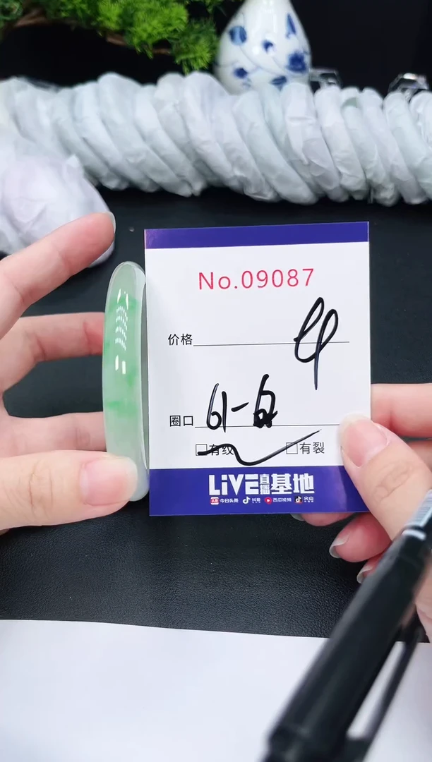 未镶嵌手镯翡翠9087