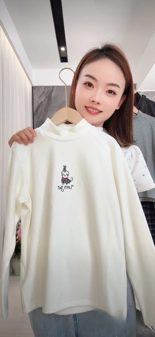 秋季新款初高中生刺绣打底卫衣外穿休闲百搭秋潮流zb6136简约童品