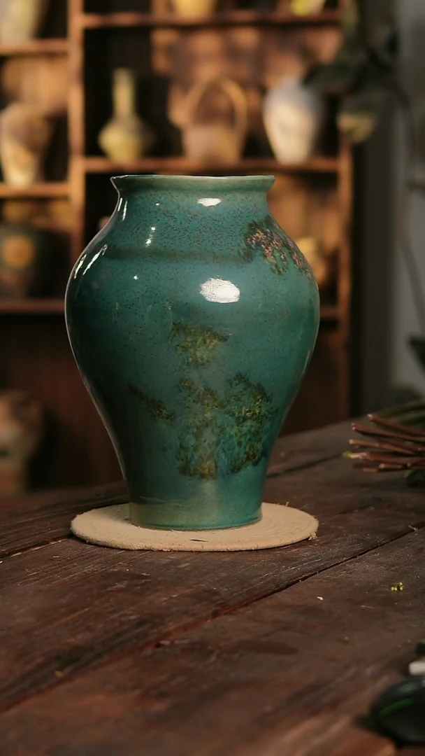 摆件17-388 陶瓷花器高35口径15