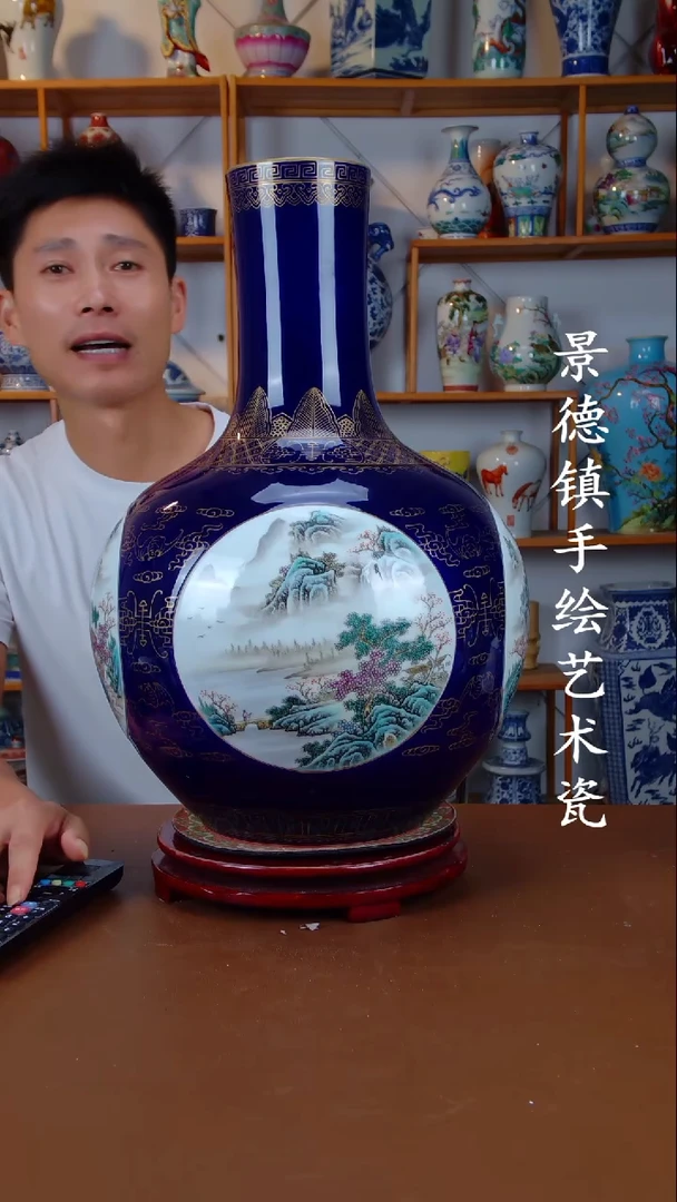 现代景德镇手工手绘陶瓷摆件27