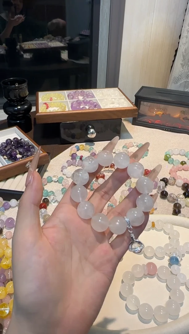 未镶嵌手链水晶白幽灵