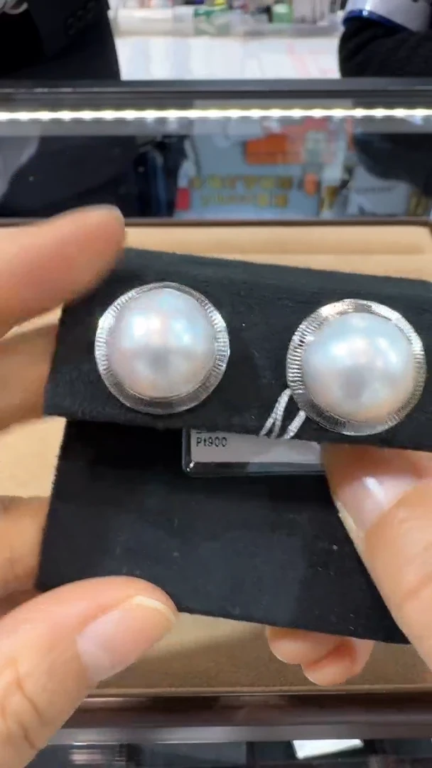 【闪购商品】拼合珍珠（马贝珠）耳饰未镶嵌耳钉