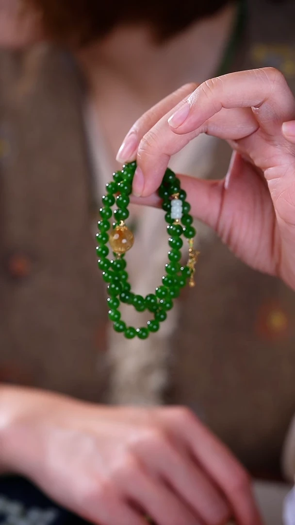 项链18K金镶嵌和田玉【小涵专属】