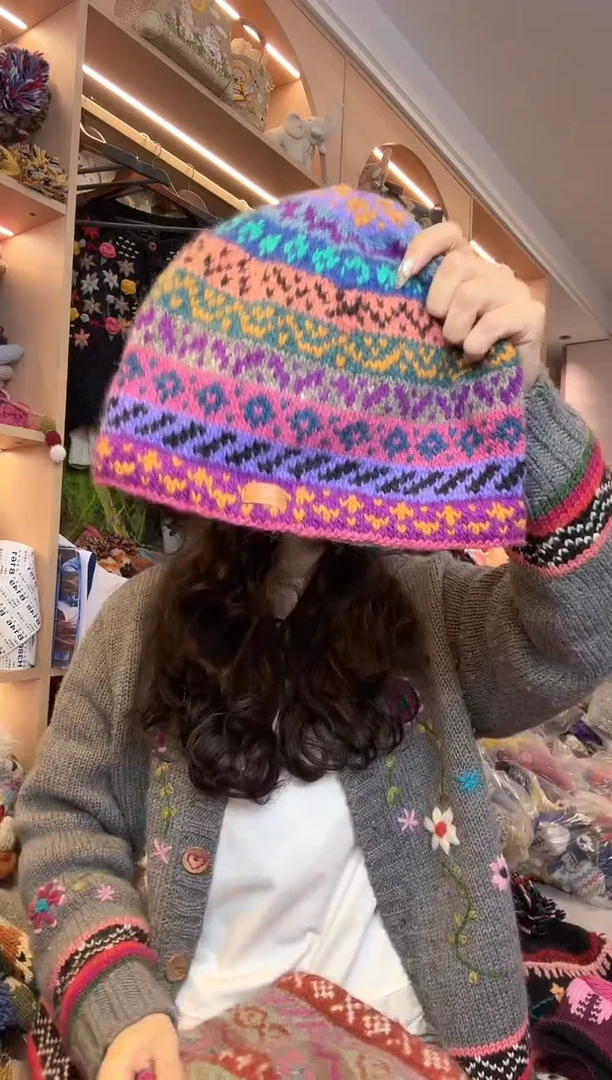 羊毛荷**风羊毛橙*纯手工冷帽889