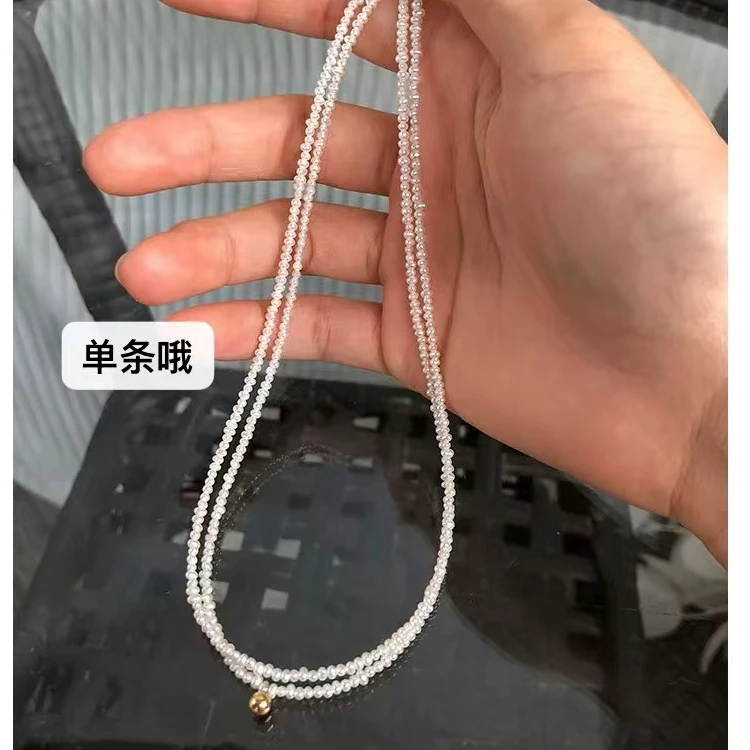 链子925银 叠打-楚曦大自然-珠项链单条-（s925银延长链）