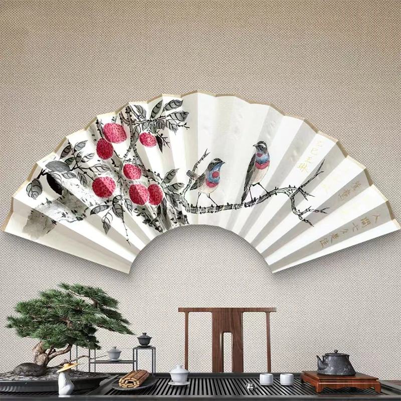 【手绘秘彩描金】吉荔衔春 ——王琳—扇面