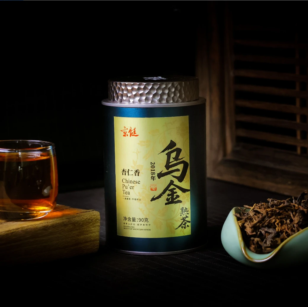 京铤 2018年 乌金熟茶散茶 90克