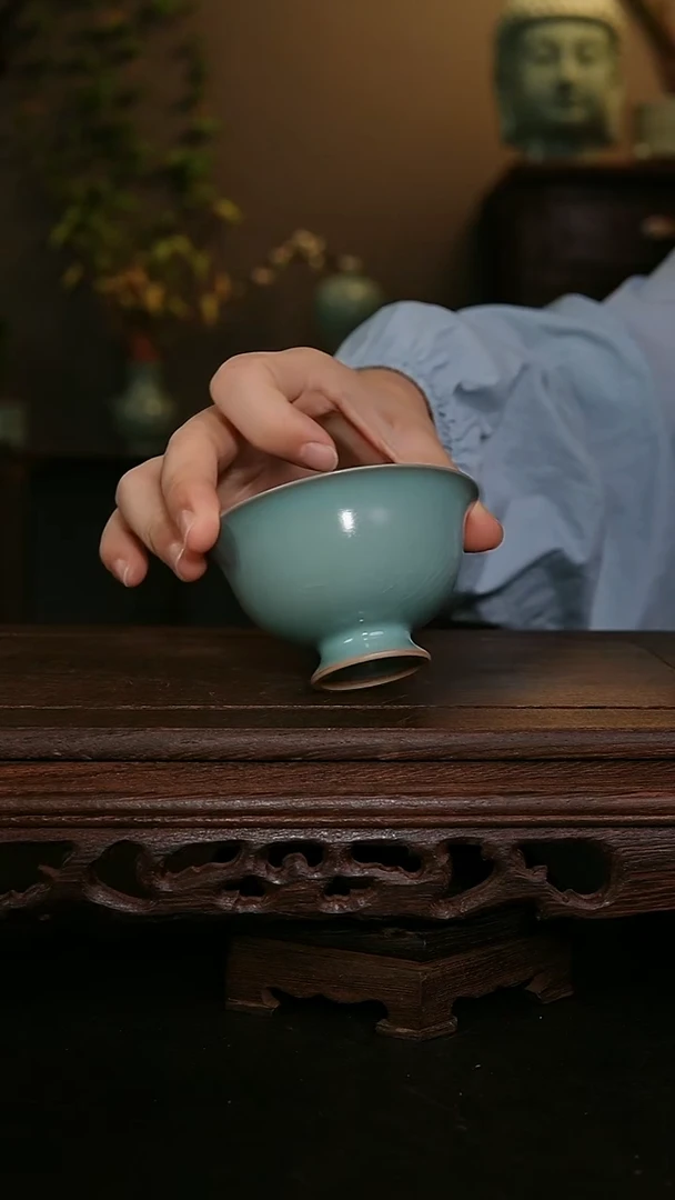 摆件仿古手工高足杯
