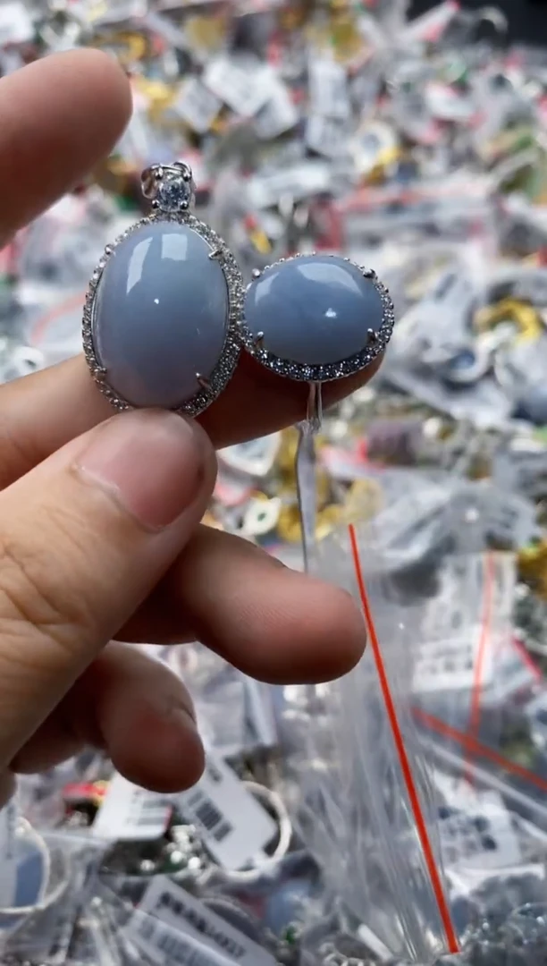 翡翠戒指银S925镶嵌2222---6