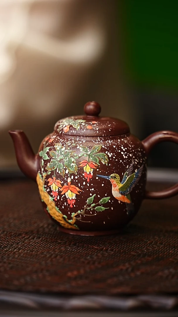 宜兴原矿高端紫砂 紫袍金砂90cc